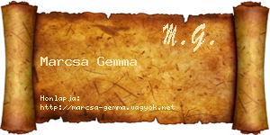 Marcsa Gemma névjegykártya